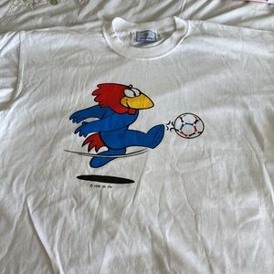 Vintage 90s World Cup Graphic white T Shirt